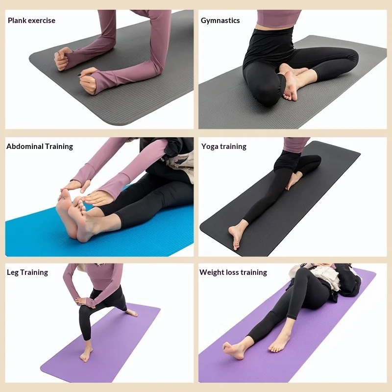 Yoga Of Fitness Mat - เสื่อโยคะหนาพิเศษ กันลื่น ซับแรงกระแทก กว้างพิเศษ สำหรับพิลาทิส ฟิตเนส