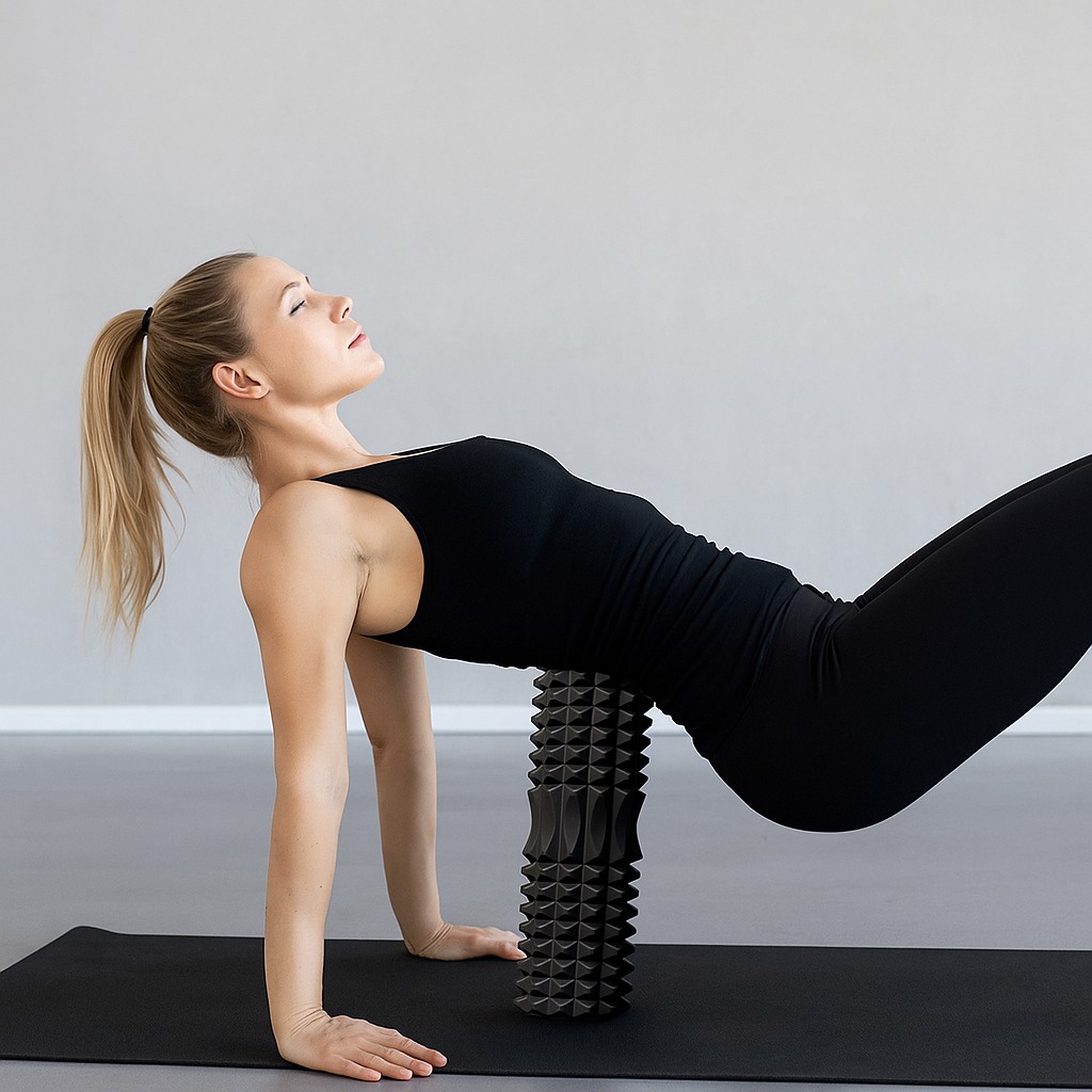 Yoga Fitness Massage - โฟม EVA สำหรับออกกำลังกาย ลูกกลิ้งโยคะความหนาแน่นสูง เครื่องมือนวดตัวแบบมั่นคงสำหรับการออกกำลังกายและโยคะ