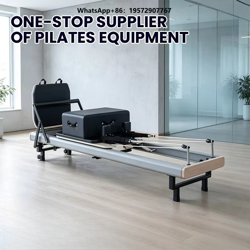 Yoga Fitness Studio - เตียงพิลาทิส รีฟอร์มเมอร์ อลูมิเนียมเกรดเชิงพาณิชย์ สำหรับสตูดิโอฟิตเนสที่บ้าน โยคะ และออกกำลังกาย