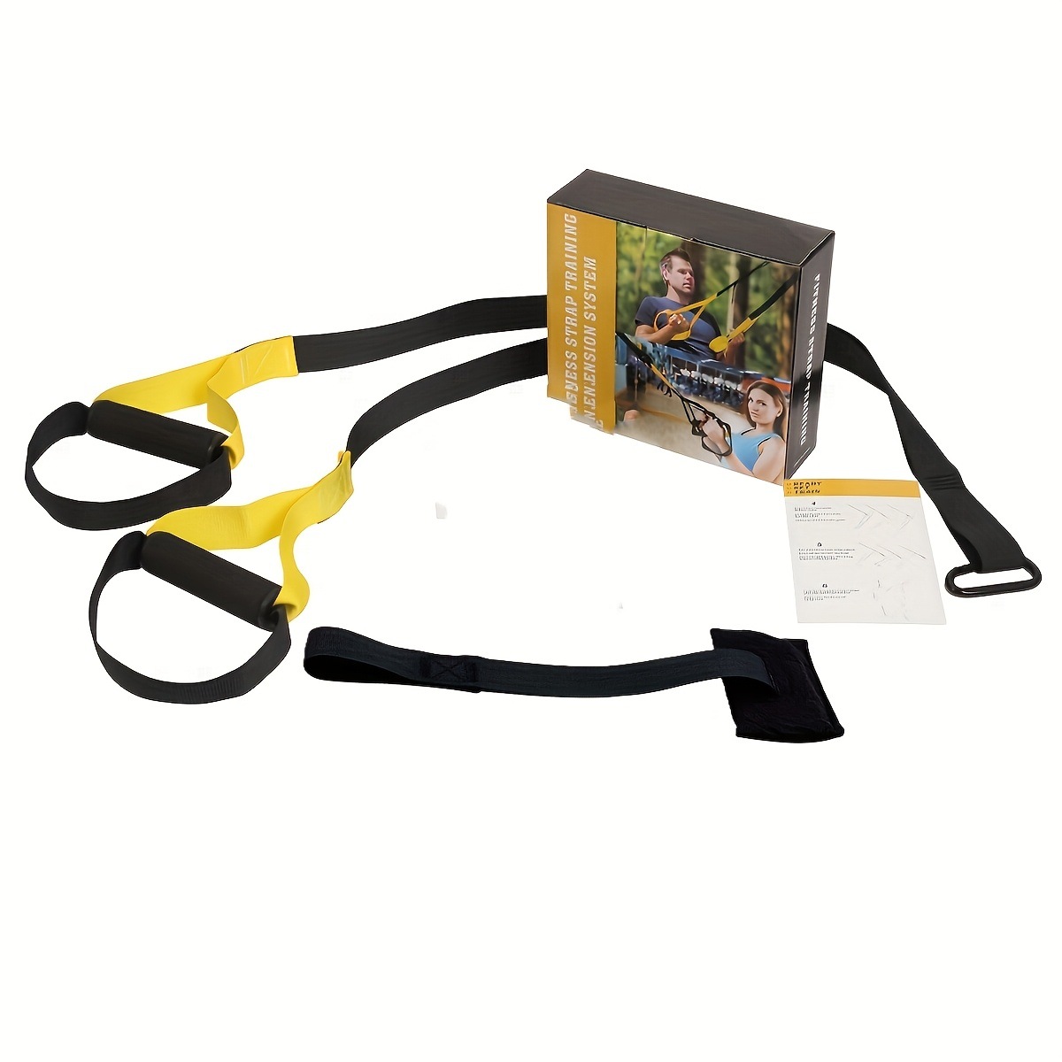Suspension Trainer Trx - สายรัดฝึกซ้อมแบบปรับได้สำหรับการฝึกความแข็งแรงด้วยน้ำหนักตัว ใช้สำหรับโยคะและการออกกำลังกายเพื่อเสริมสร้างความแข็งแรง อุปกรณ์ออกกำลังกายที่บ้าน