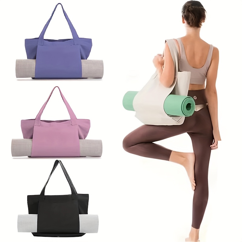 Yoga Of Fitness Mat - กระเป๋าโยคะอเนกประสงค์ กระเป๋าใส่เสื่อโยคะ ความจุขนาดใหญ่ พกพาสะดวก ทำจากผ้าแคนวาส สำหรับฟิตเนส