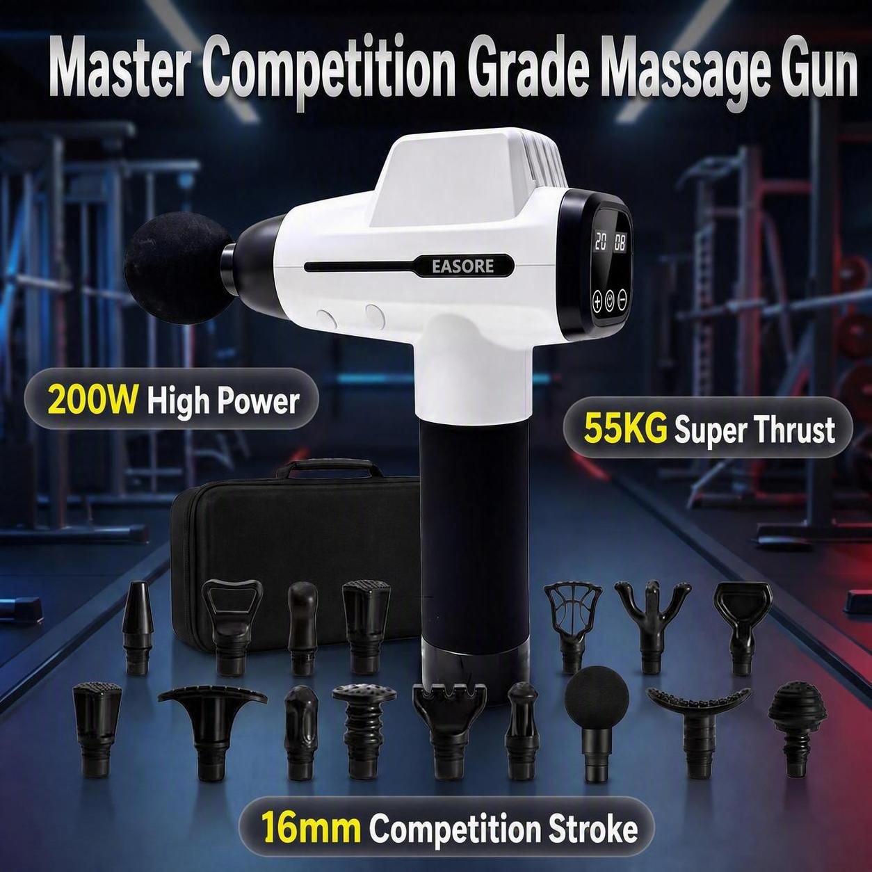 Vibration Massage Gun - ปืนนวดกล้ามเนื้อระดับมืออาชีพ ขนาด 16 มม. รุ่น X20