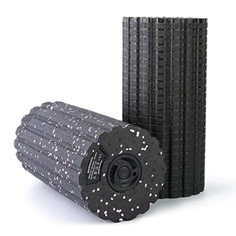 Yoga Fitness Massage - 4-Speed Vibrating โยคะไฟฟ้านวดโฟมฟิตเนส Roller พนักพิงขาปรับนวดสําหรับกล้ามเนื้อผ่อนคลาย