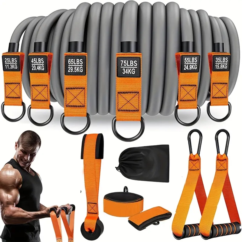 Suspension Trainer Trx - สายรัดออกกำลังกายพร้อมที่จับ: ใช้สำหรับฝึกกล้ามเนื้อ เสริมสร้างความแข็งแรง กระชับสัดส่วน โยคะ อุปกรณ์ออกกำลังกายที่บ้าน