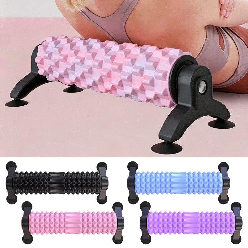 Yoga Fitness Massage - เครื่องมือนวด โฟมโรลเลอร์แบบแข็ง พร้อมจุกดูดสุญญากาศ สำหรับผ่อนคลายกล้ามเนื้อ แท่งนวดโยคะ อุปกรณ์ออกกำลังกาย
