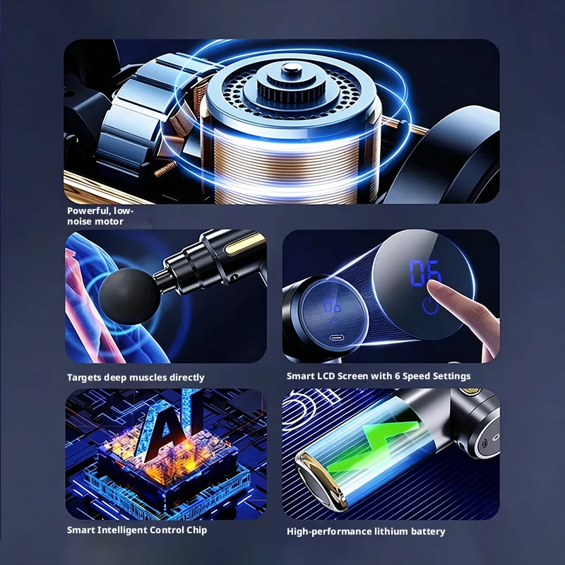 ปืนนวดกล้ามเนื้อไฟฟ้าขนาดเล็ก  - Vibration Massage Gun บทวิจารณ์และราคา