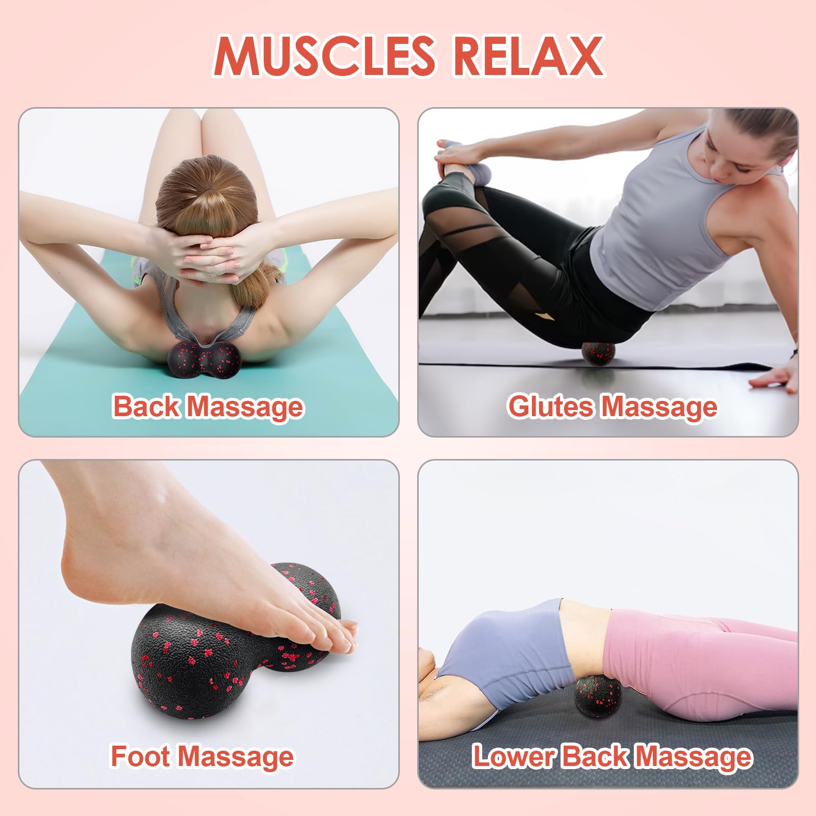 Hollow โยคะ Roller นวดถั่วลิสง - Yoga Fitness Massage บทวิจารณ์และราคา