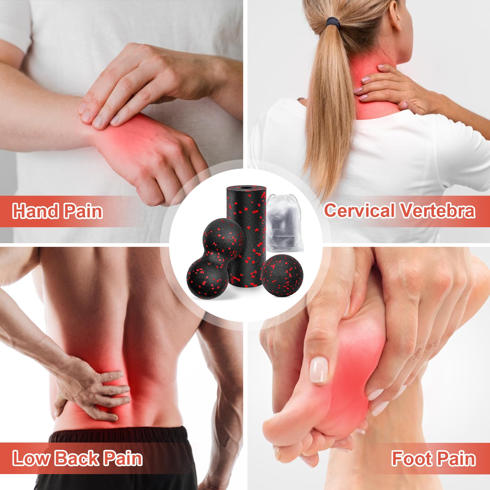 Hollow โยคะ Roller นวดถั่วลิสง - Yoga Fitness Massage บทวิจารณ์และราคา