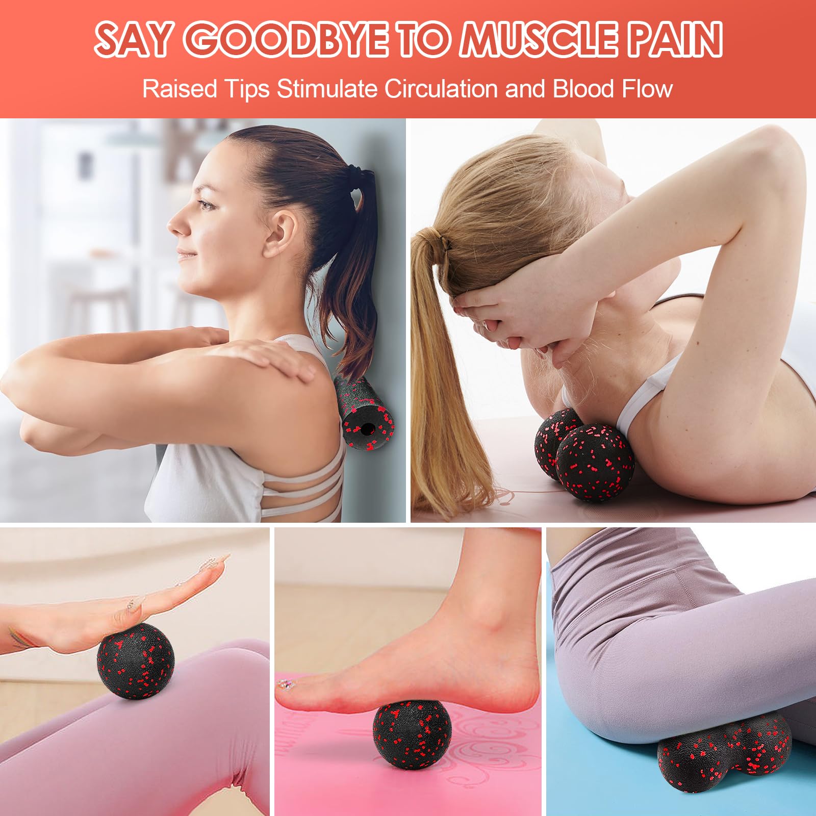 Hollow โยคะ Roller นวดถั่วลิสง - Yoga Fitness Massage บทวิจารณ์และราคา