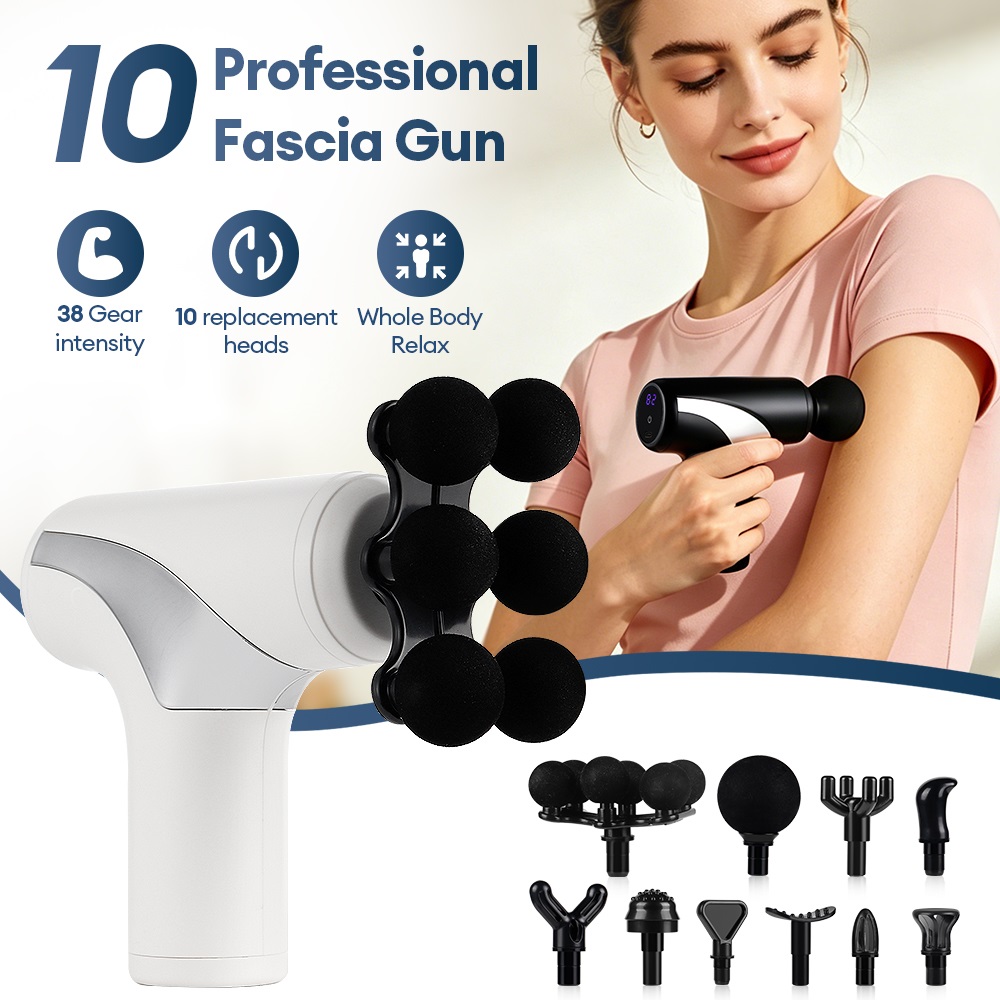 ปืนนวดแบบพกพา 38 ระดับการปรับ  - Vibration Massage Gun บทวิจารณ์และราคา