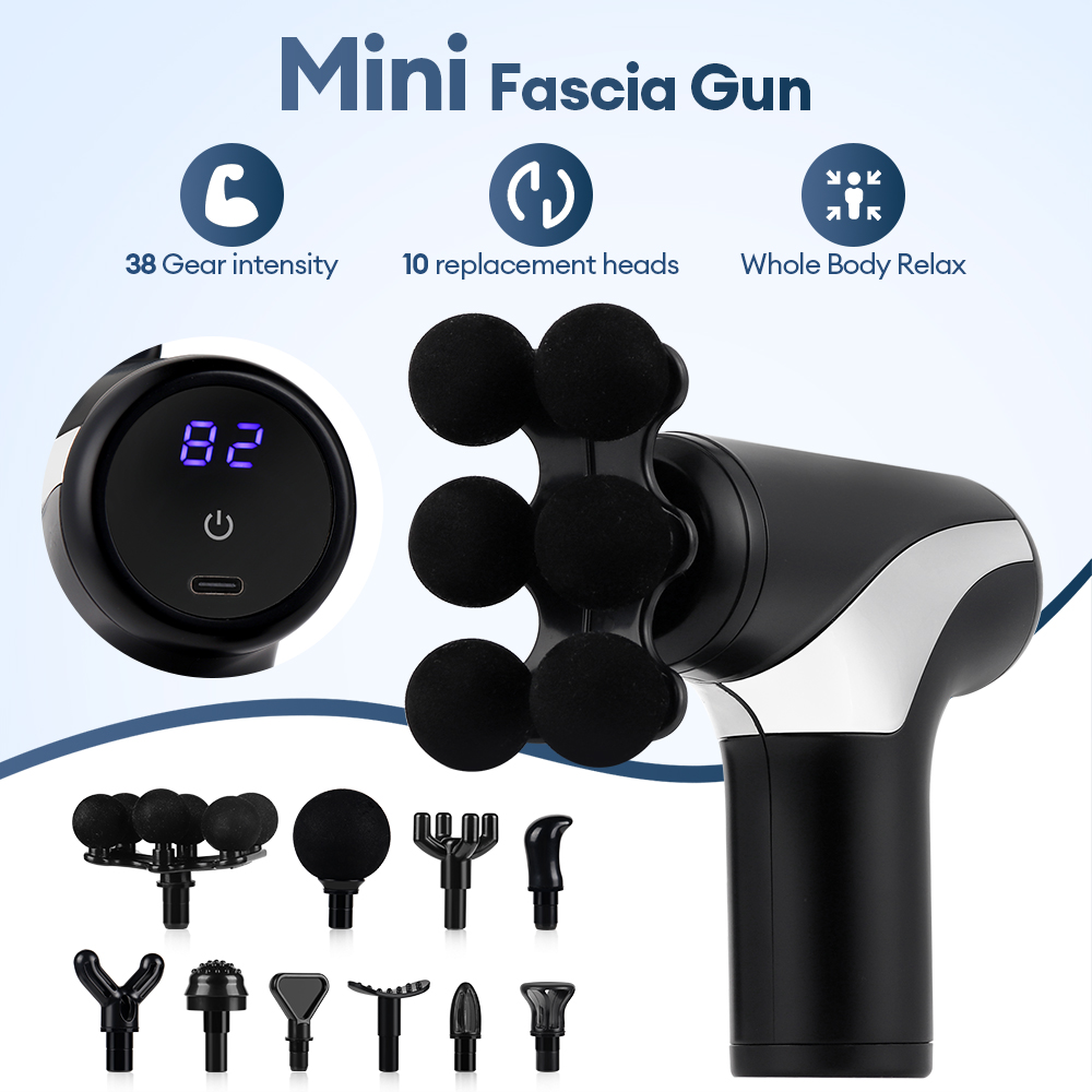 ปืนนวดแบบพกพา 38 ระดับการปรับ  - Vibration Massage Gun บทวิจารณ์และราคา