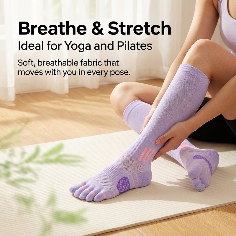 ถุงเท้ายาวสำหรับออกกำลังกายฤดู - Fitness Yoga บทวิจารณ์และราคา