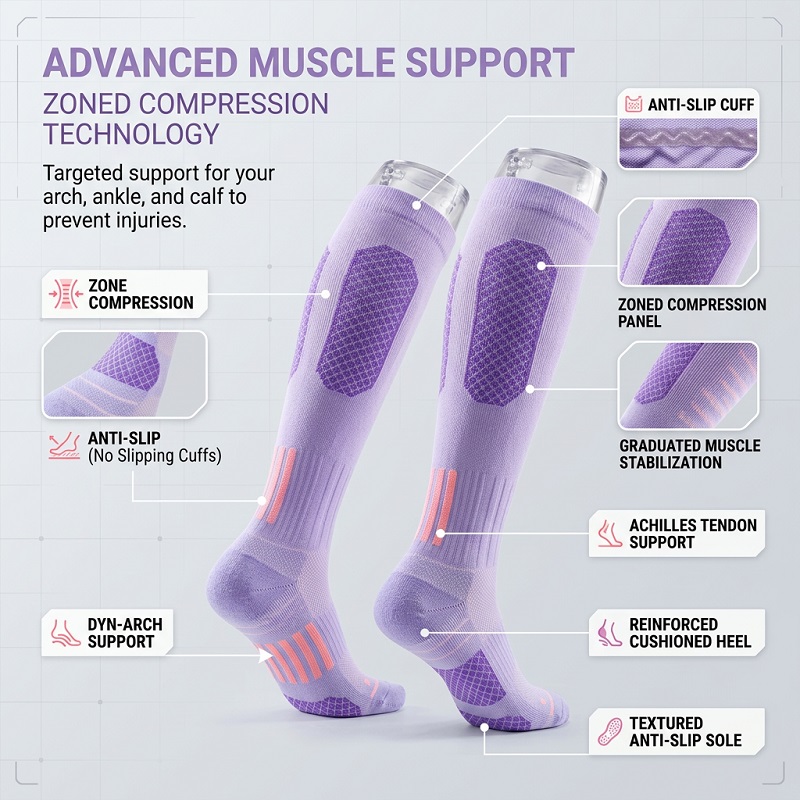 ถุงเท้ายาวสำหรับออกกำลังกายฤดู - Fitness Yoga บทวิจารณ์และราคา