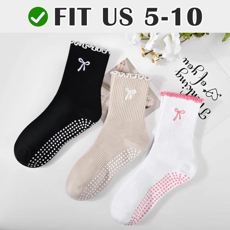 ถุงเท้าโยคะมืออาชีพ สายรัดผ้าฝ - Fitness Yoga บทวิจารณ์และราคา