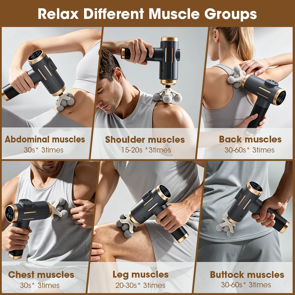 ปืนนวดไฟฟ้า 24 วัตต์ 99 ระดับป - Vibration Massage Gun บทวิจารณ์และราคา