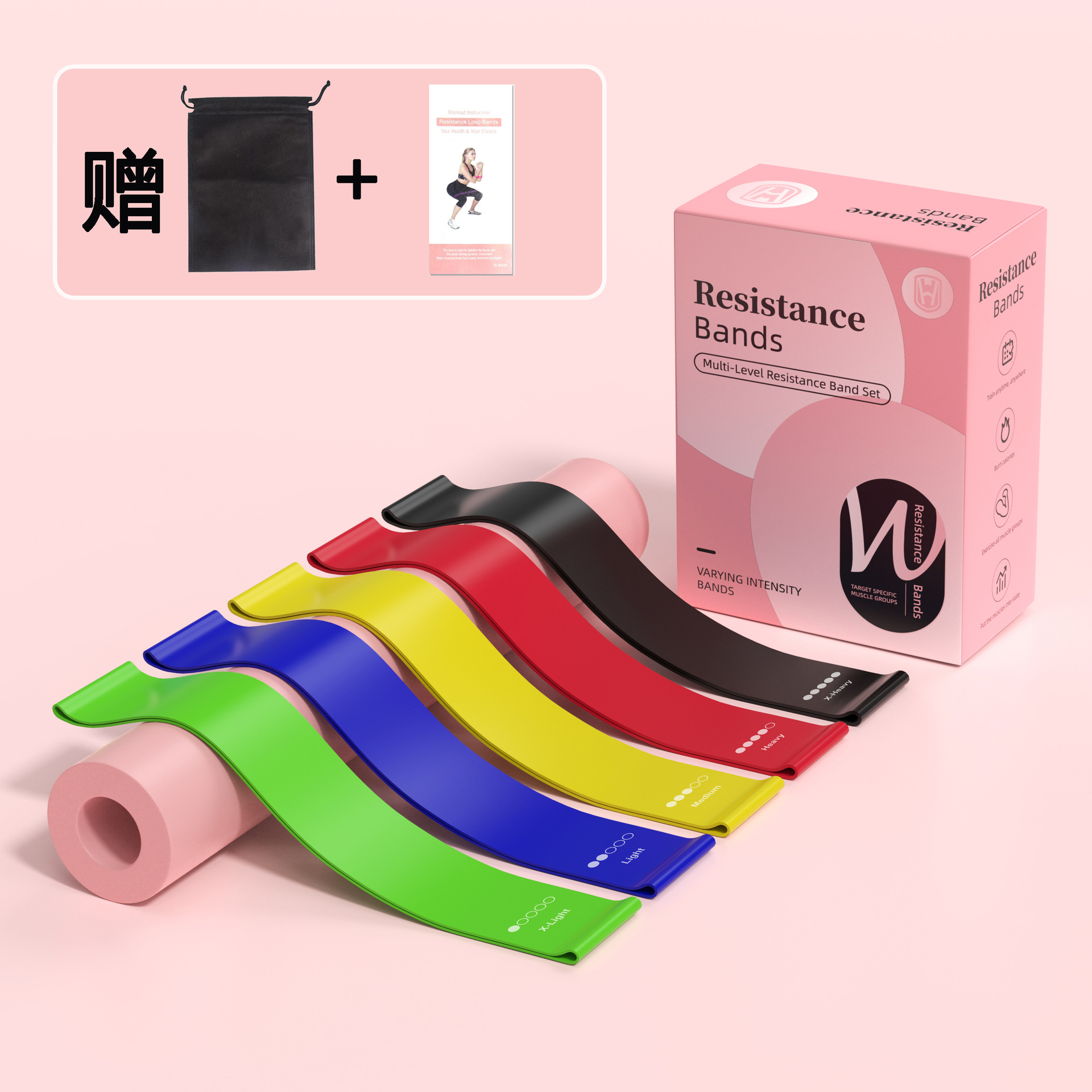 ชุดยางยืดออกกำลังกาย 5 ชิ้น พร - Yoga Fitness Resistance Band บทวิจารณ์และราคา