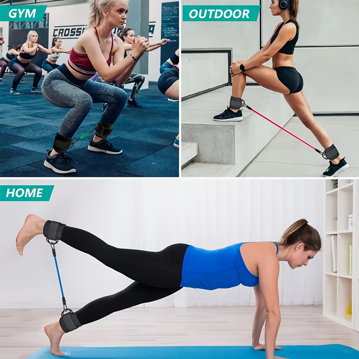 สายรัดข้อเท้าแบบมีแรงต้าน 5 ชิ - Yoga Fitness Resistance Band บทวิจารณ์และราคา