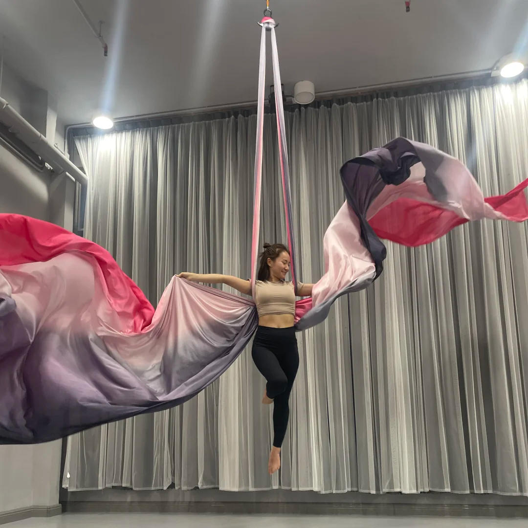 ผ้าไหมโยคะแบบไล่สี 10 เมตร สำห - Yoga Fitness Studio บทวิจารณ์และราคา
