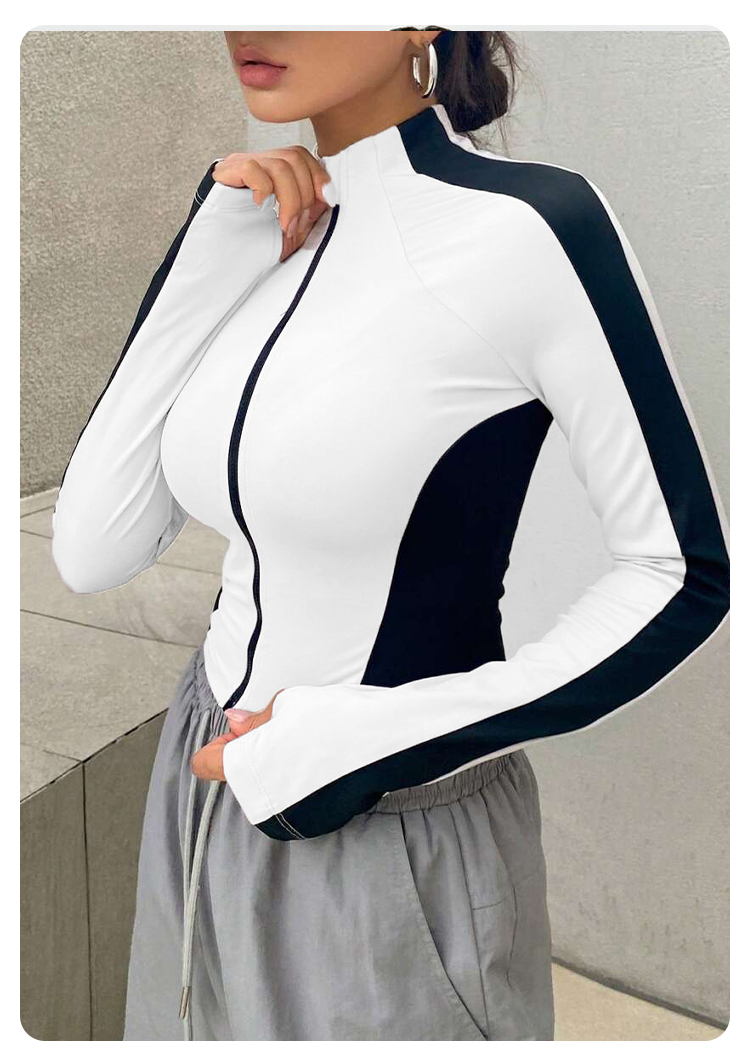 เสื้อโยคะ แจ็คเก็ตคอตั้ง แขนยา - Fitness Yoga บทวิจารณ์และราคา