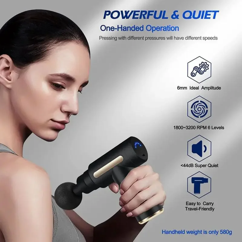 2024 แบบพกพา fascia ปืนกลับคอข - Vibration Massage Gun บทวิจารณ์และราคา