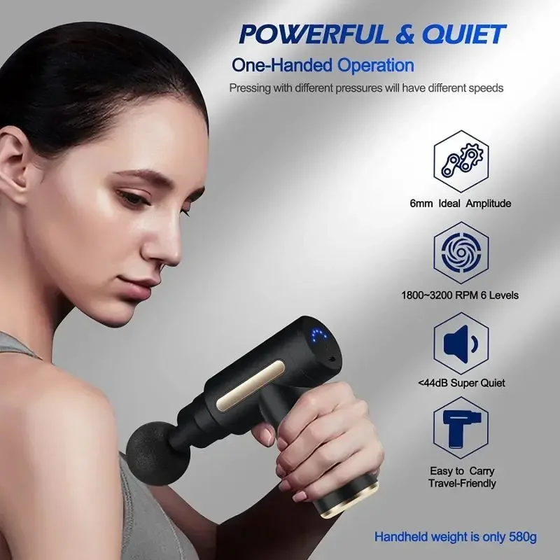แบบพกพา Fascial นวดปืนไฟฟ้า Pe - Vibration Massage Gun บทวิจารณ์และราคา