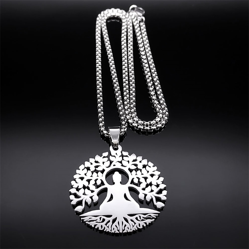 สร้อยคอจี้พระพุทธรูปสำหรับการน - Yoga Fitness Model บทวิจารณ์และราคา