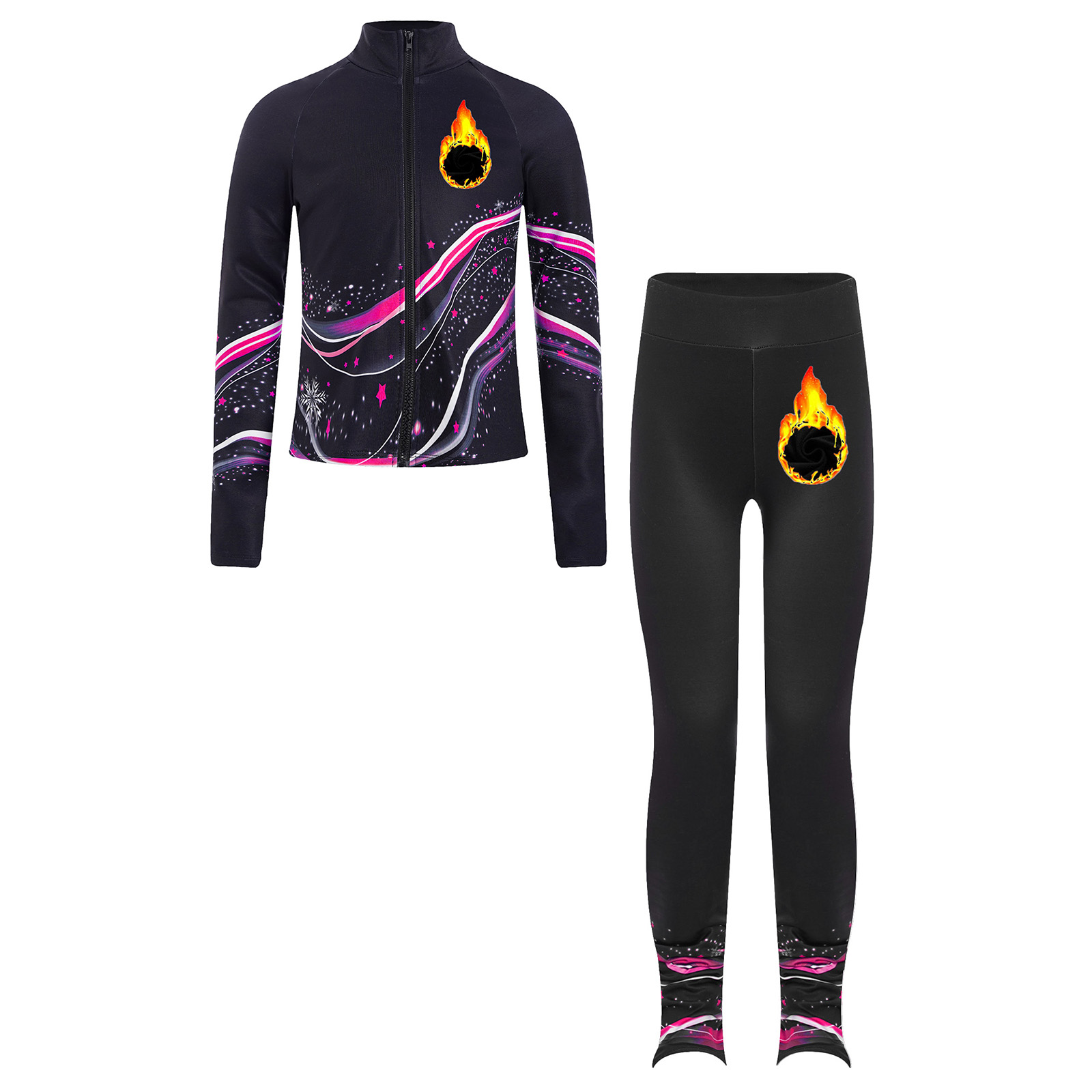 เด็กผู้หญิงขนแกะสเก็ตเสื้อแจ็ค - Yoga Fitness Model บทวิจารณ์และราคา