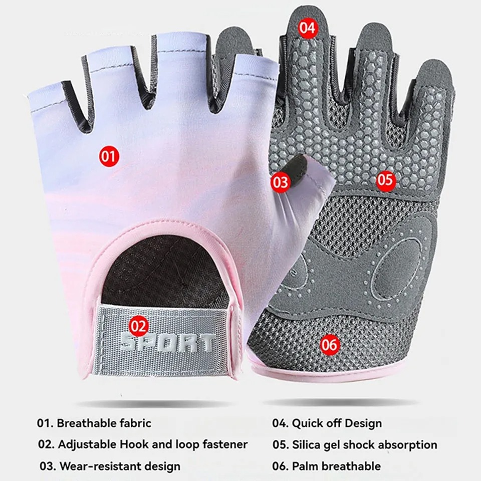 ถุงมือยกน้ำหนัก อุปกรณ์ออกกำลั - Yoga Fitness Spinning บทวิจารณ์และราคา