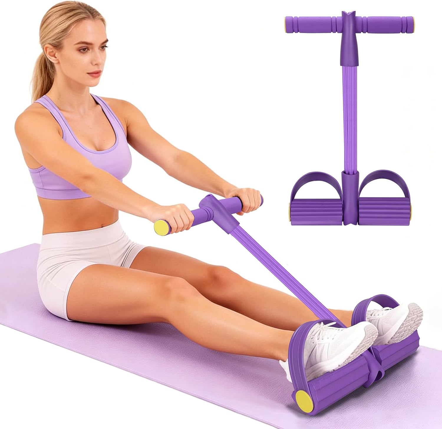 สายยางยืดออกกำลังกายแบบ 4 ท่อ  - Yoga Fitness Resistance Band บทวิจารณ์และราคา